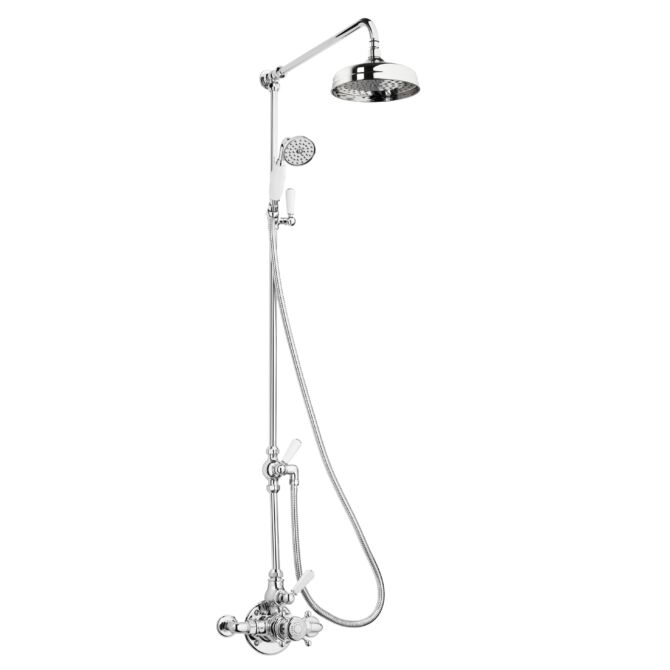 Single Exposed Shower Set with Diverter to Deluge or Hand Shower
